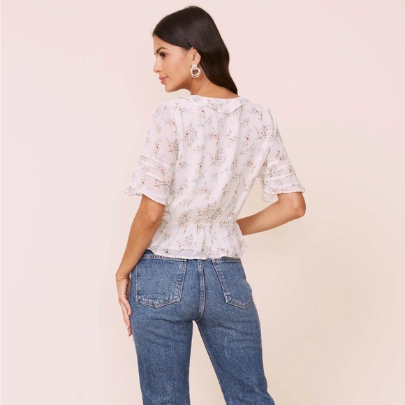 ASTR The Label Wrap Front Ruffle Top - Picture 4 of 6